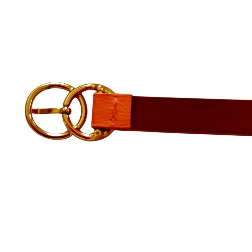 Skinny Belt Double Gold Buckle Women Size S Adjustable Georgia Peach A New Day - Picture 3 of 10